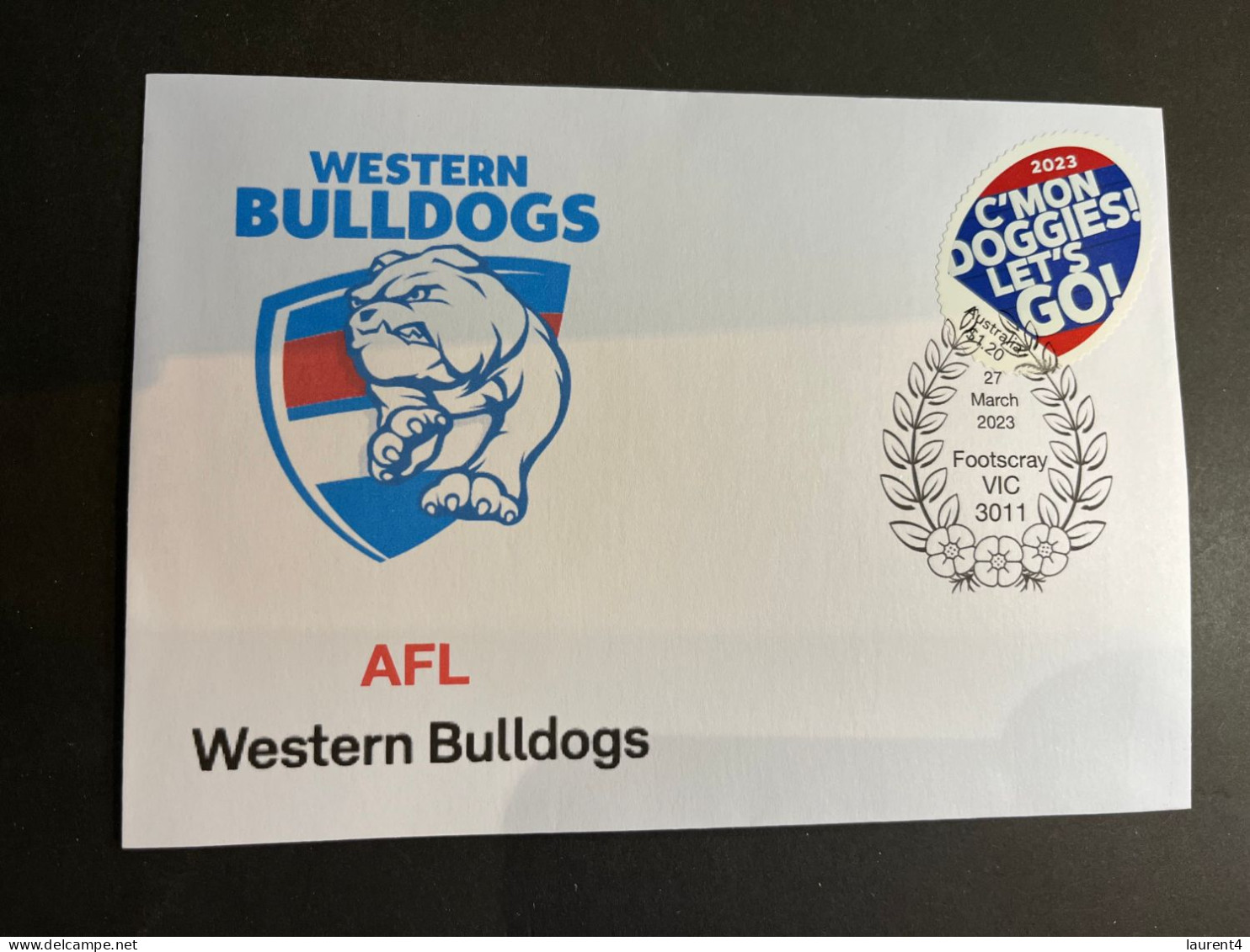 (3 Q 18 A) Australia AFL Team (2023) Commemorative Cover (for Sale From 27 March 2023) Western Bulldog (Melbourne) - Covers & Documents