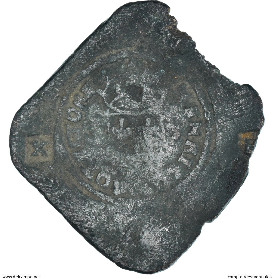 Monnaie, France, 10 Patards, 1595, Cambrai, Siège De La Ville, TB, Bronze - 1589-1610 Enrique IV