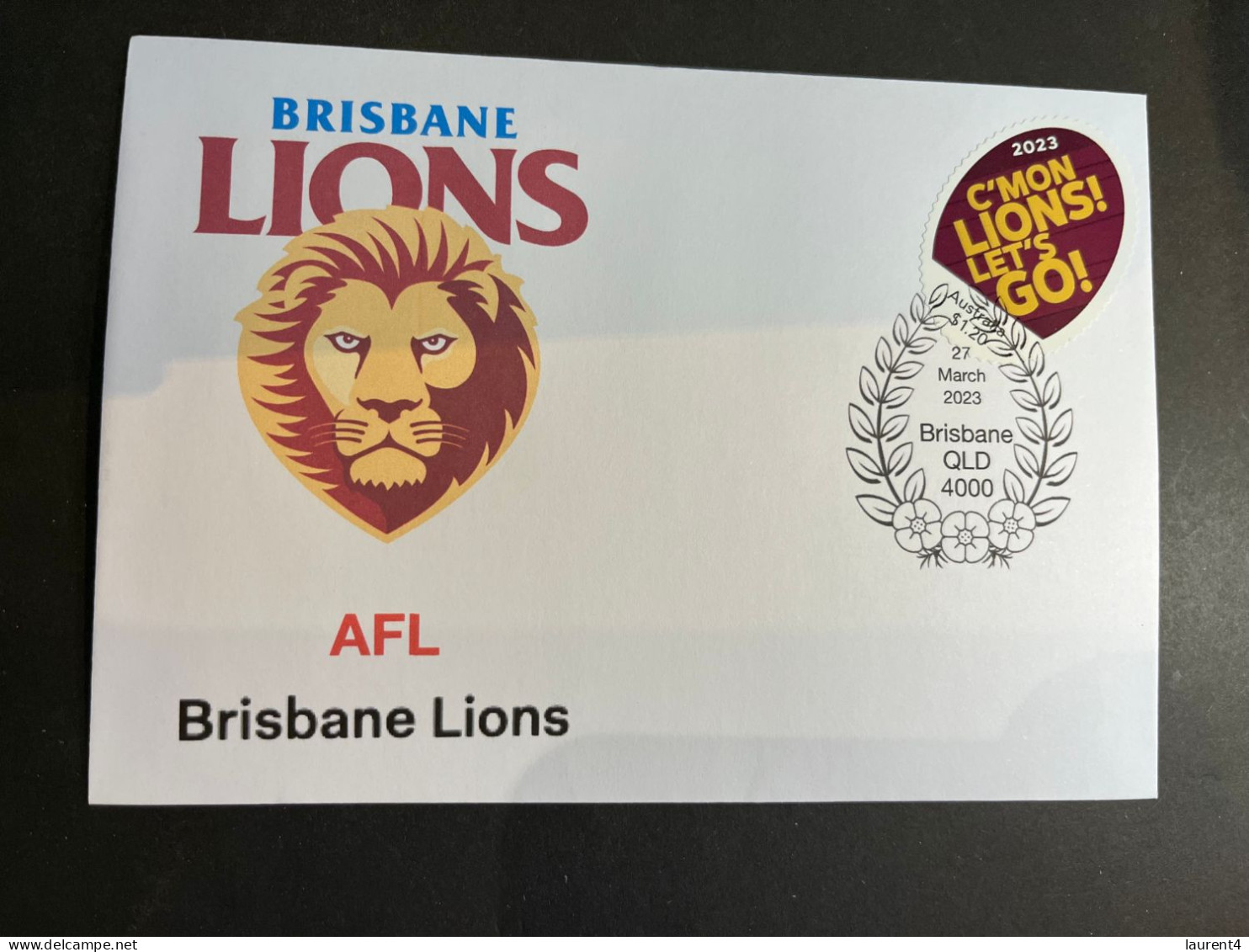 (3 Q 18 A) Australia AFL Team (2023) Commemorative Cover (for Sale From 27 March 2023) Brisbane Loins - Covers & Documents