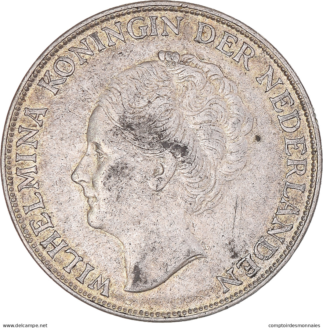 Monnaie, Pays-Bas, Wilhelmina I, Gulden, 1944, Philadelphie, TTB, Argent - 1 Florín Holandés (Gulden)