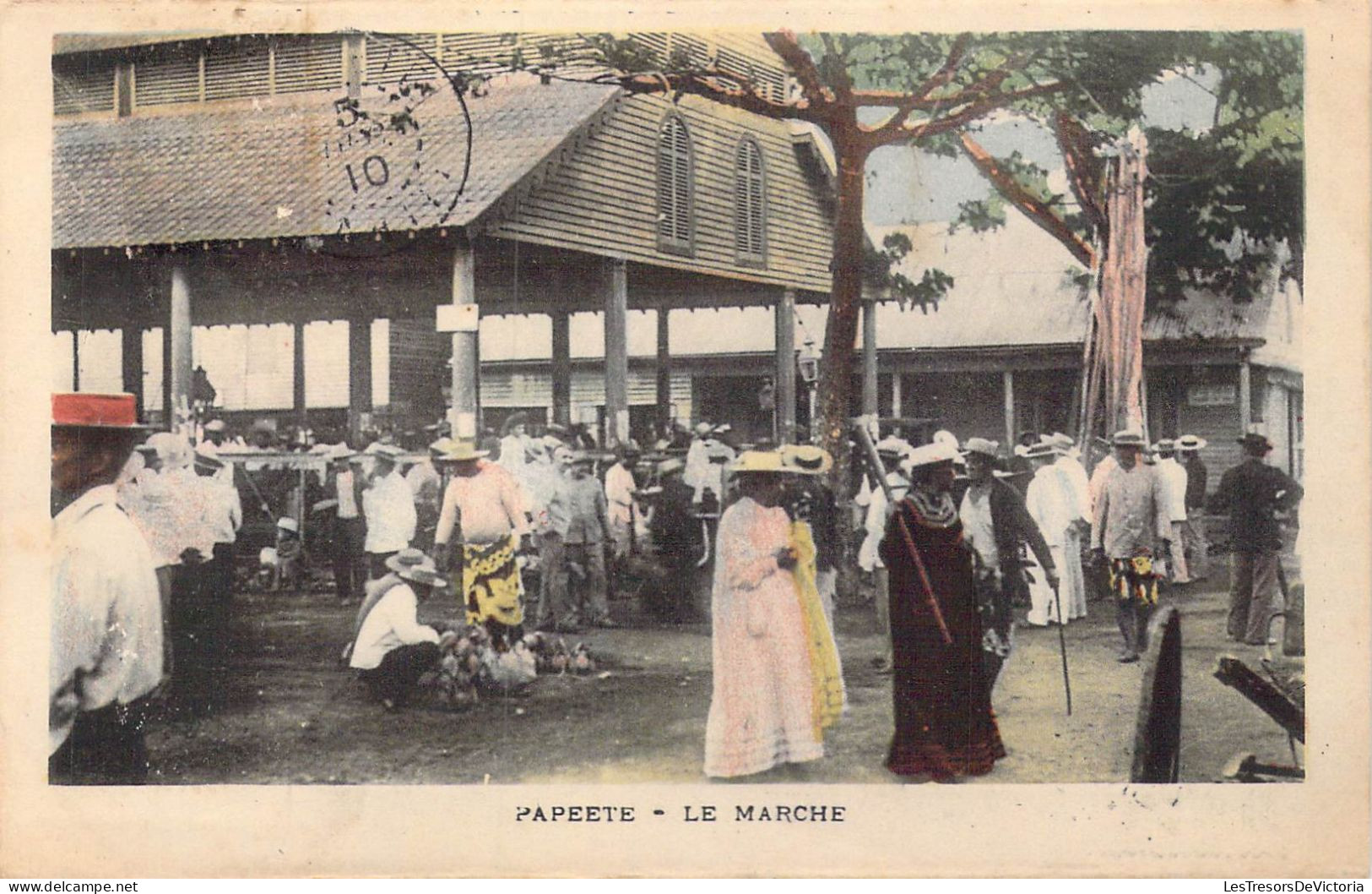 FRANCE - Polynésie Française - Papeete - Le Marche - Carte Postale Ancienne - Polynésie Française