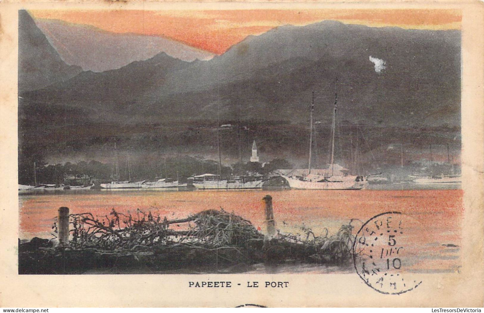 FRANCE - Polynésie Française - Papeete - Le Port - Carte Postale Ancienne - Polynésie Française