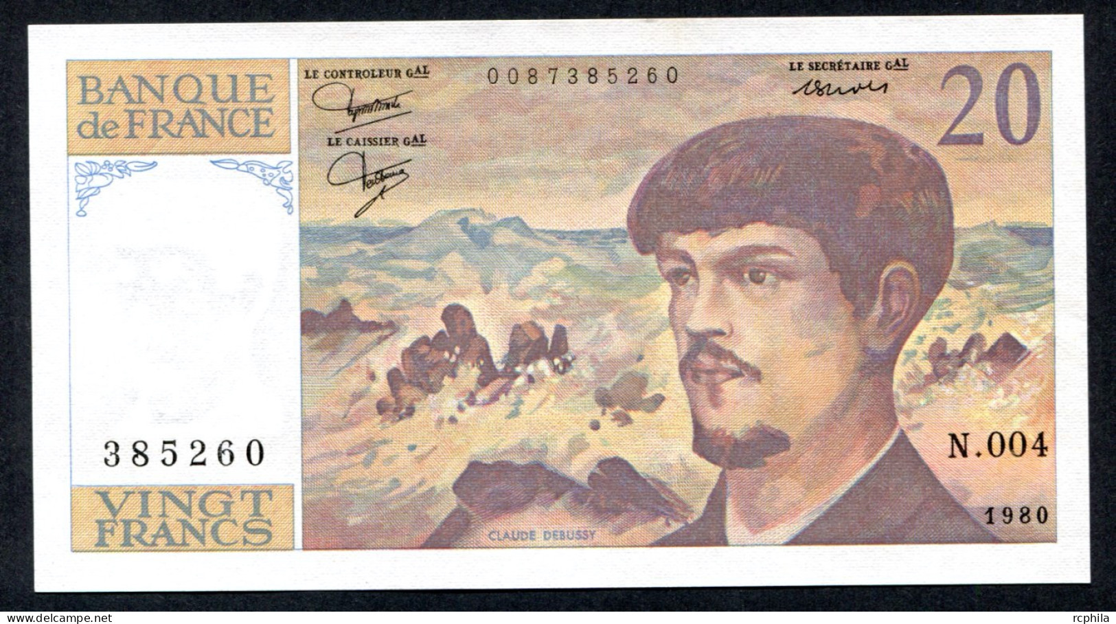 RC 25150 FRANCE 20F DEBUSSY BILLET ÉMIS EN 1980 SÉRIE N.004 - 20 F 1980-1997 ''Debussy''