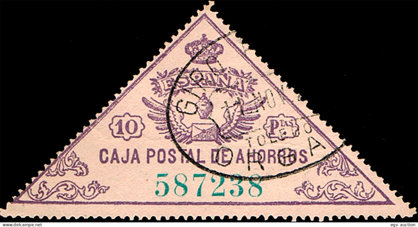 Toledo - Caja Postal Ahorro - Gálvez O 6 - Mat "Orgaz - Giro Postal" - Usados