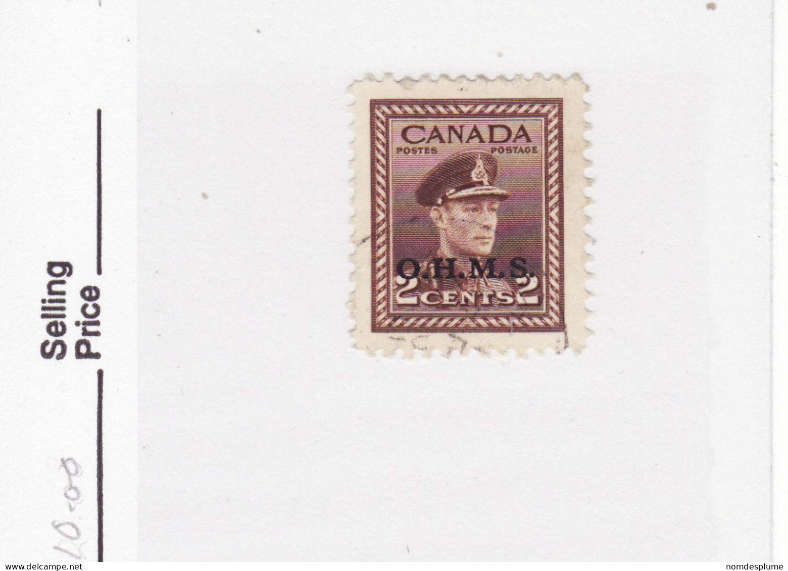 4424) Canada OHMS  - Overprinted