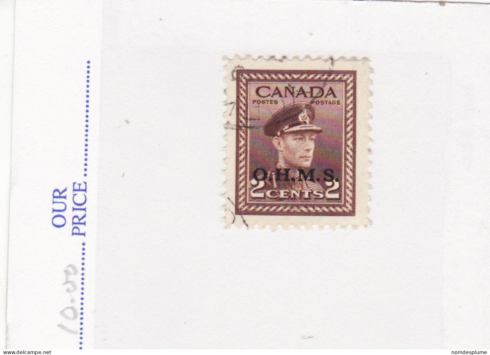 4427) Canada OHMS  - Overprinted