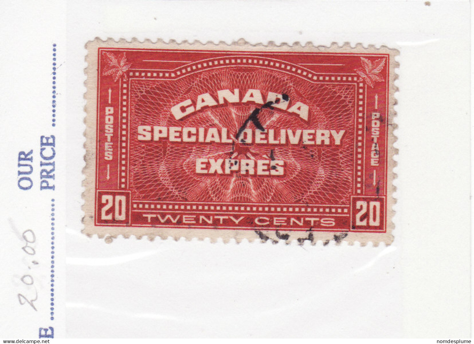 4444) Canada SD Special Delivery 1930 - Exprès