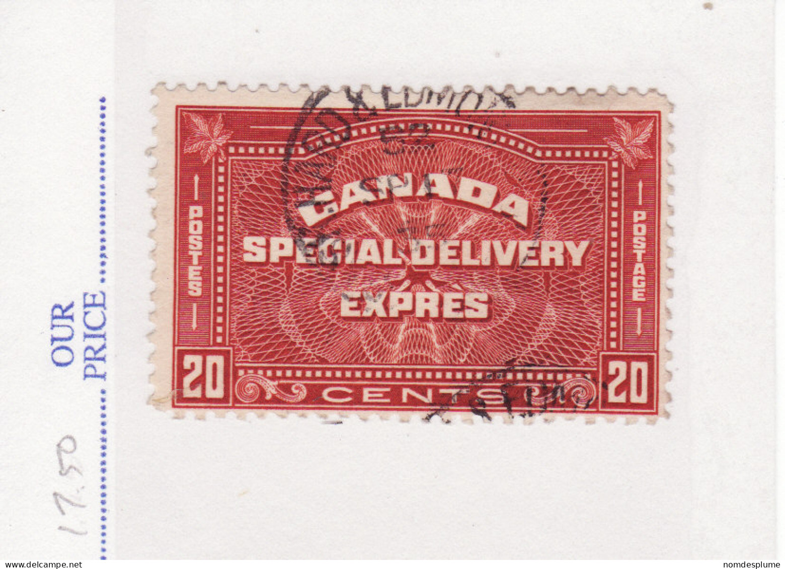 4448) Canada SD Special Delivery 1932 - Exprès