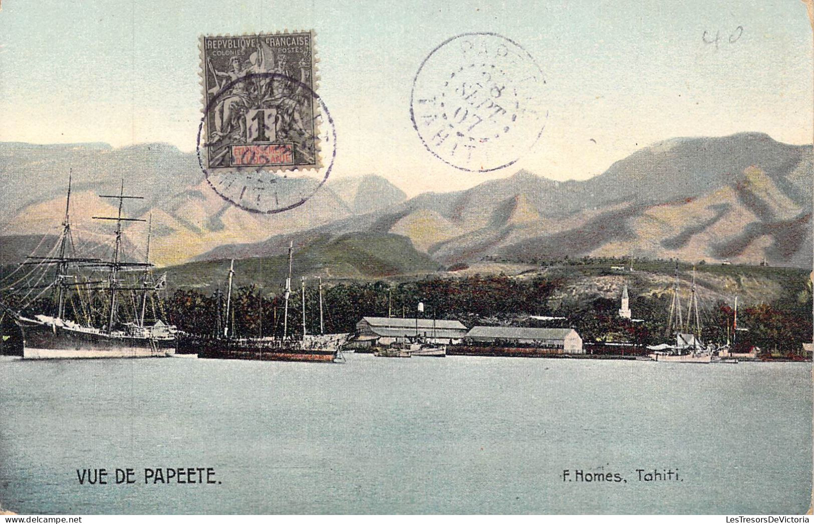 FRANCE - Polynésie Française - Vue De Papeete - Carte Postale Ancienne - Polynésie Française