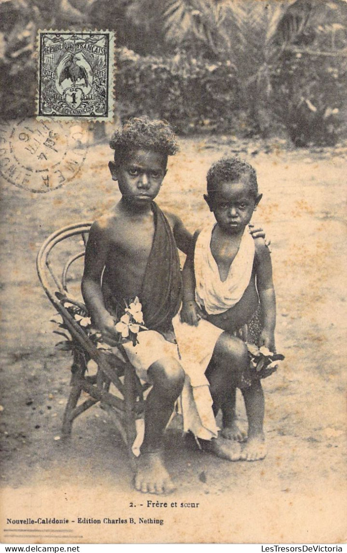 FRANCE - Nouvelle-Calédonie - Enfants - Frères Et Sœur - Carte Postale Ancienne - Nouvelle Calédonie