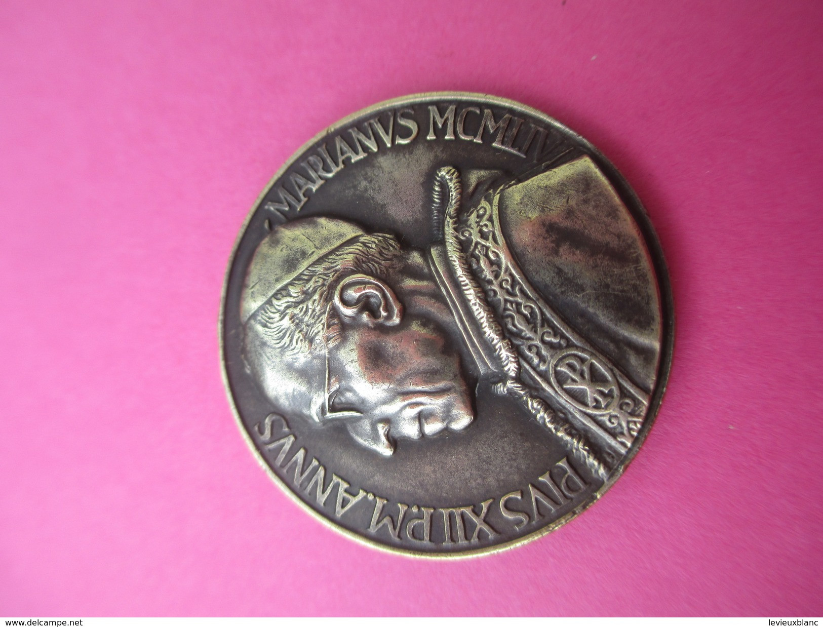 Médaille Religieuse Ancienne /Pie XII / Vierge /Salus Populi Romani /1954     CAN440 Bis - Religion & Esotérisme