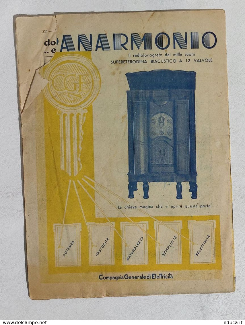 I114126 LA RADIO Settimanale Illustrato 1933 N. 35 - Schermodina - Textos Científicos