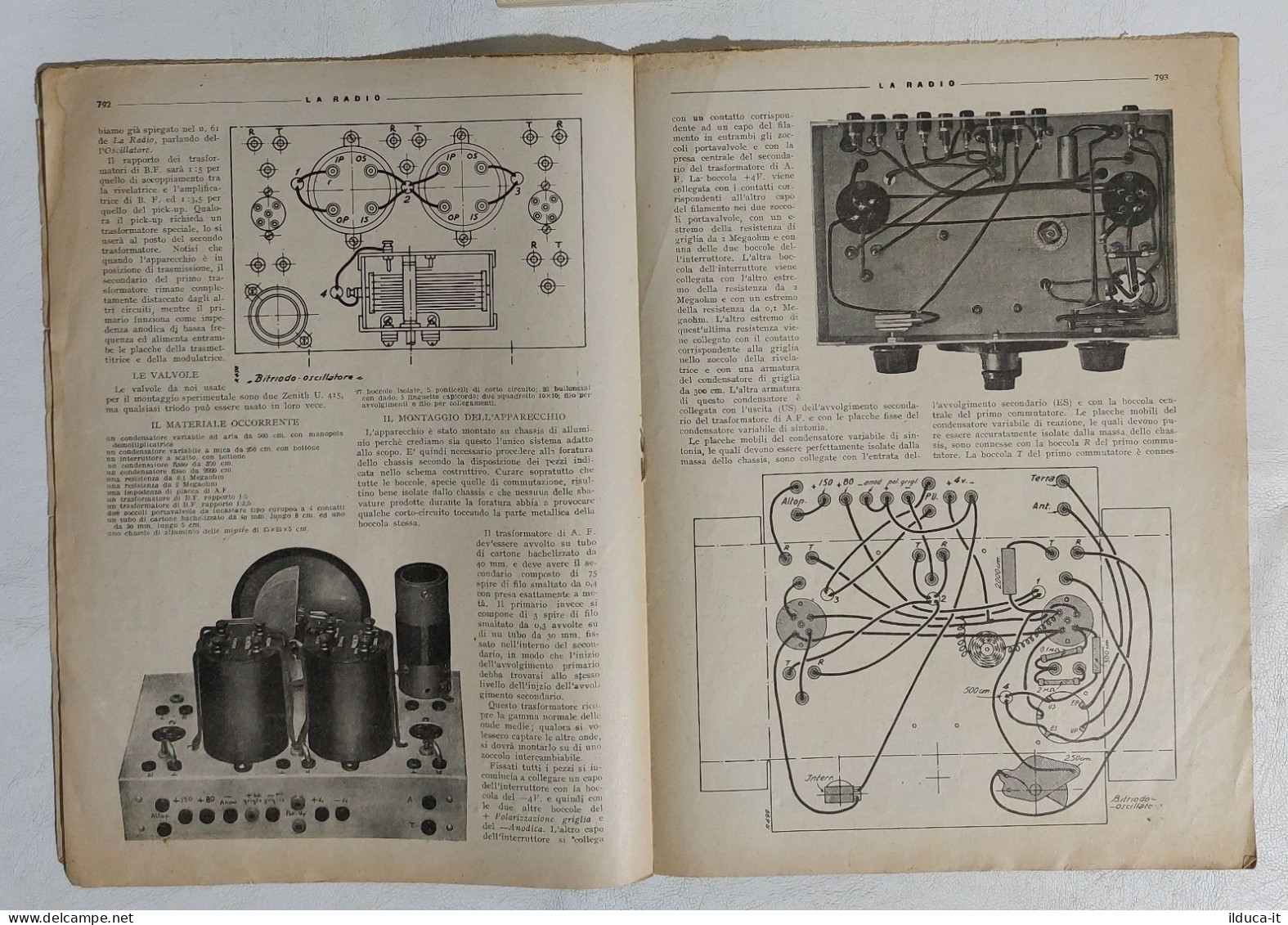 I114127 LA RADIO Settimanale Illustrato 1933 N. 65 - Martenot / Bitriodo Oscill. - Textes Scientifiques