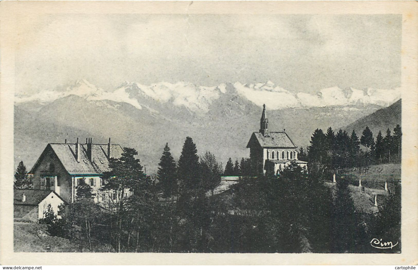 74 - LA ROCHE SUR FORON - Chapelle De La Benite Fontaine Et Chaine Du Buet En 1953 - La Roche-sur-Foron