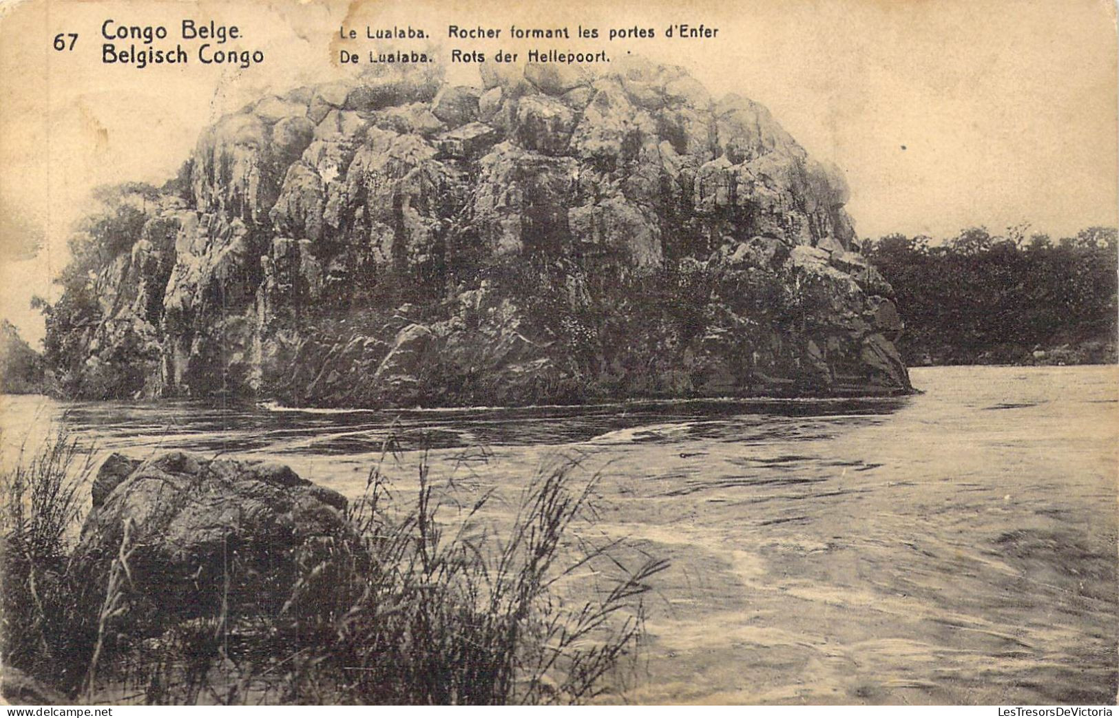 CONGO BELGE - Le Lualaba - Rocher Formant Les Portes D'Enfer - Carte Postale Ancienne - Belgisch-Kongo