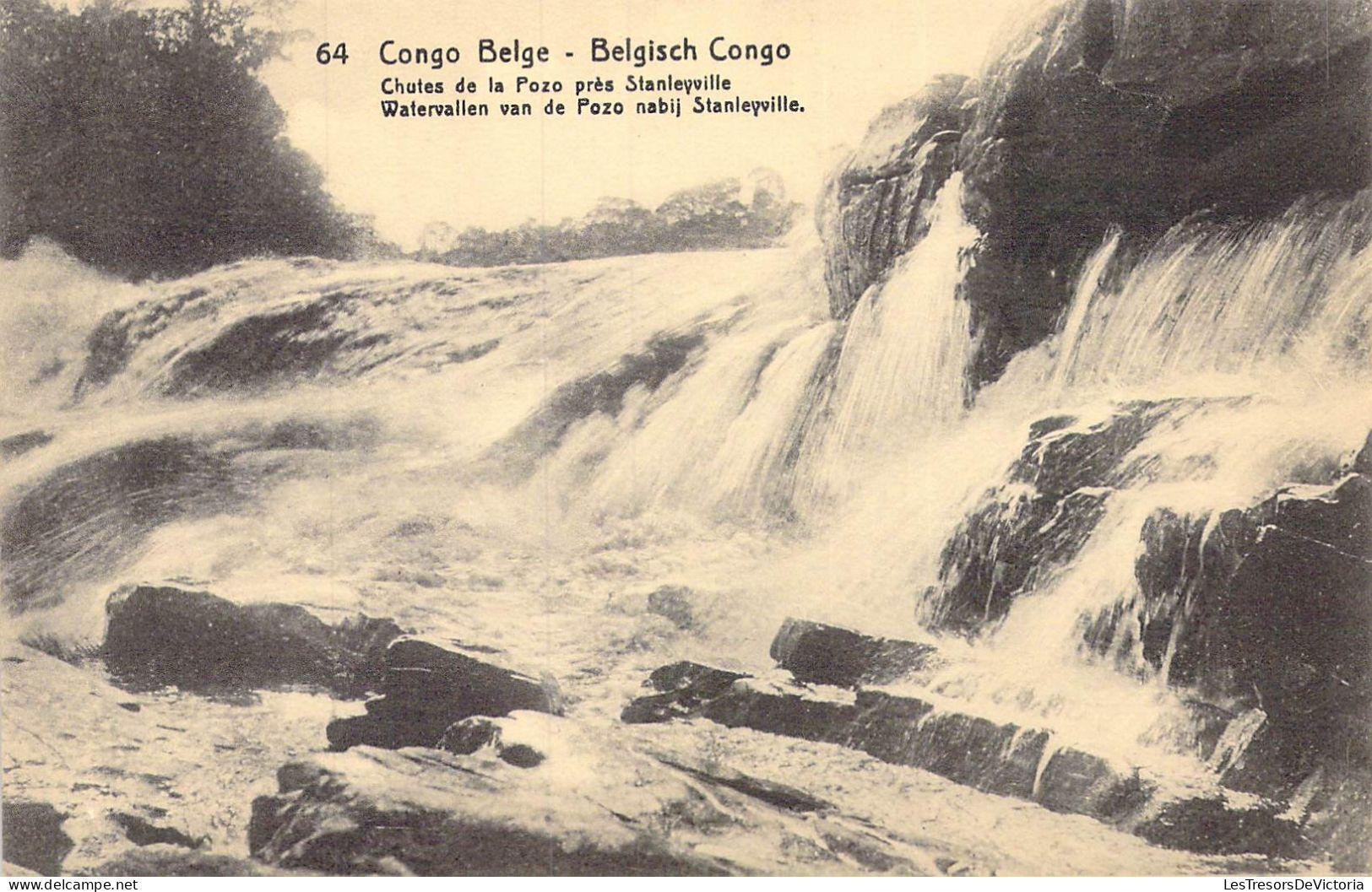 CONGO BELGE - Chutes De La Pozo Près Stanleyville - Carte Postale Ancienne - Congo Belga