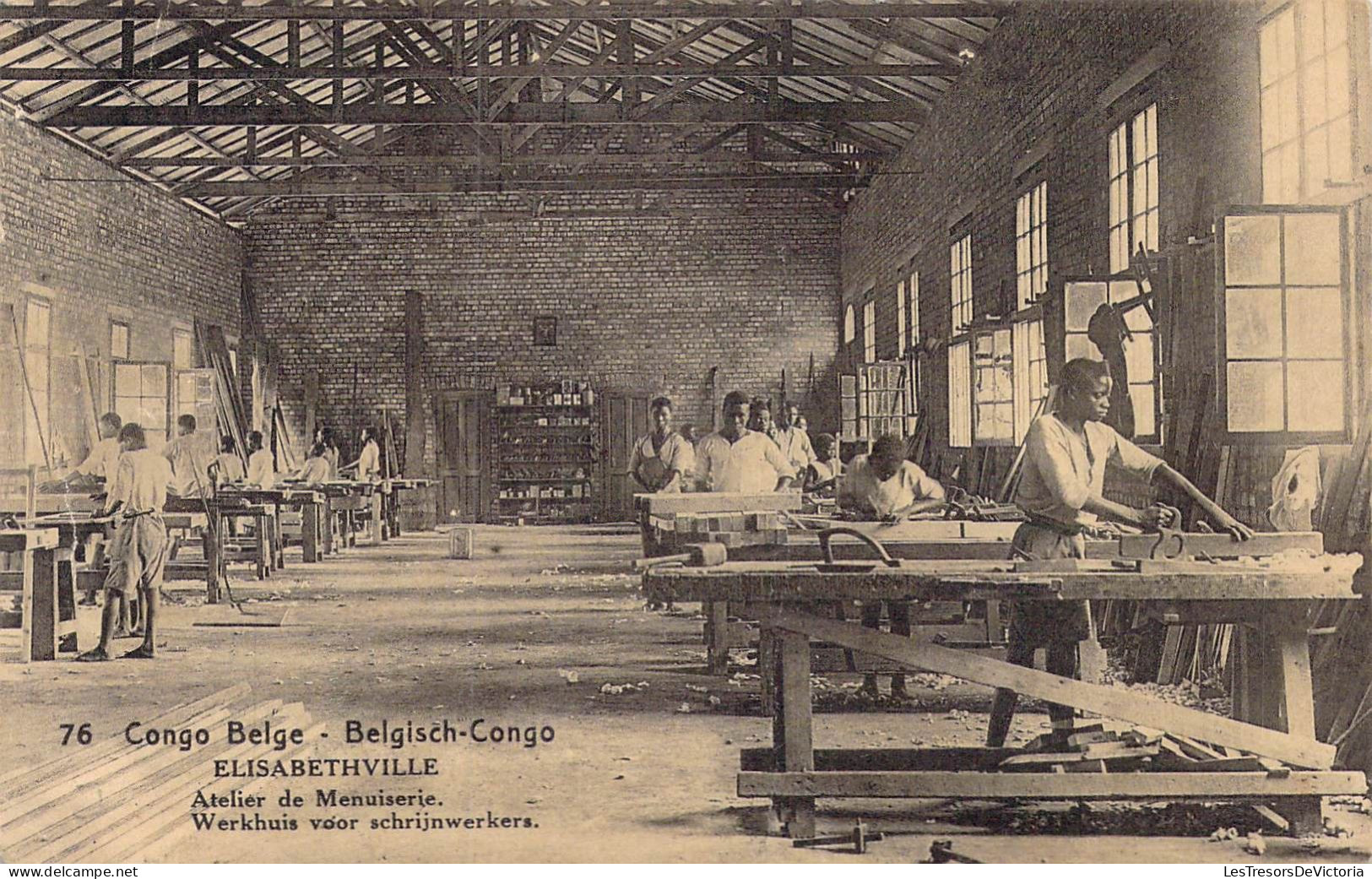 CONGO BELGE - Elisabethville - Atelier De Menuiserie - Carte Postale Ancienne - Congo Belge