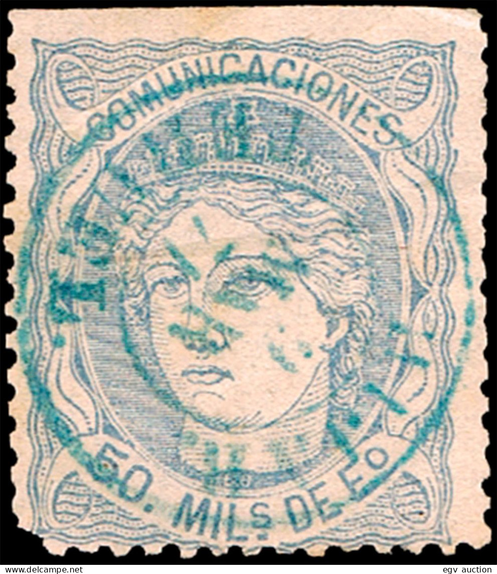 Teruel - Edi O 107 - 50milm. - Mat Fech. Tp. II Azul "Híjar" - Used Stamps
