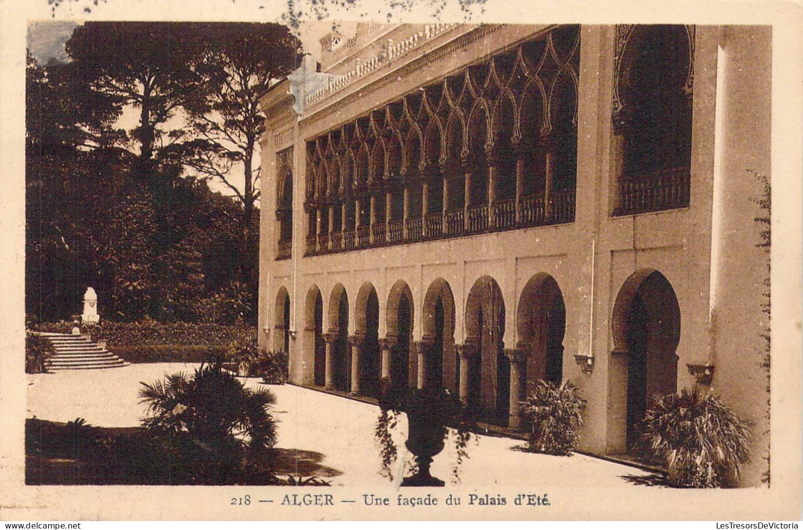 ALGERIE - Alger - Une Façade Du Palais D'Eté - Carte Postale Ancienne - Algiers
