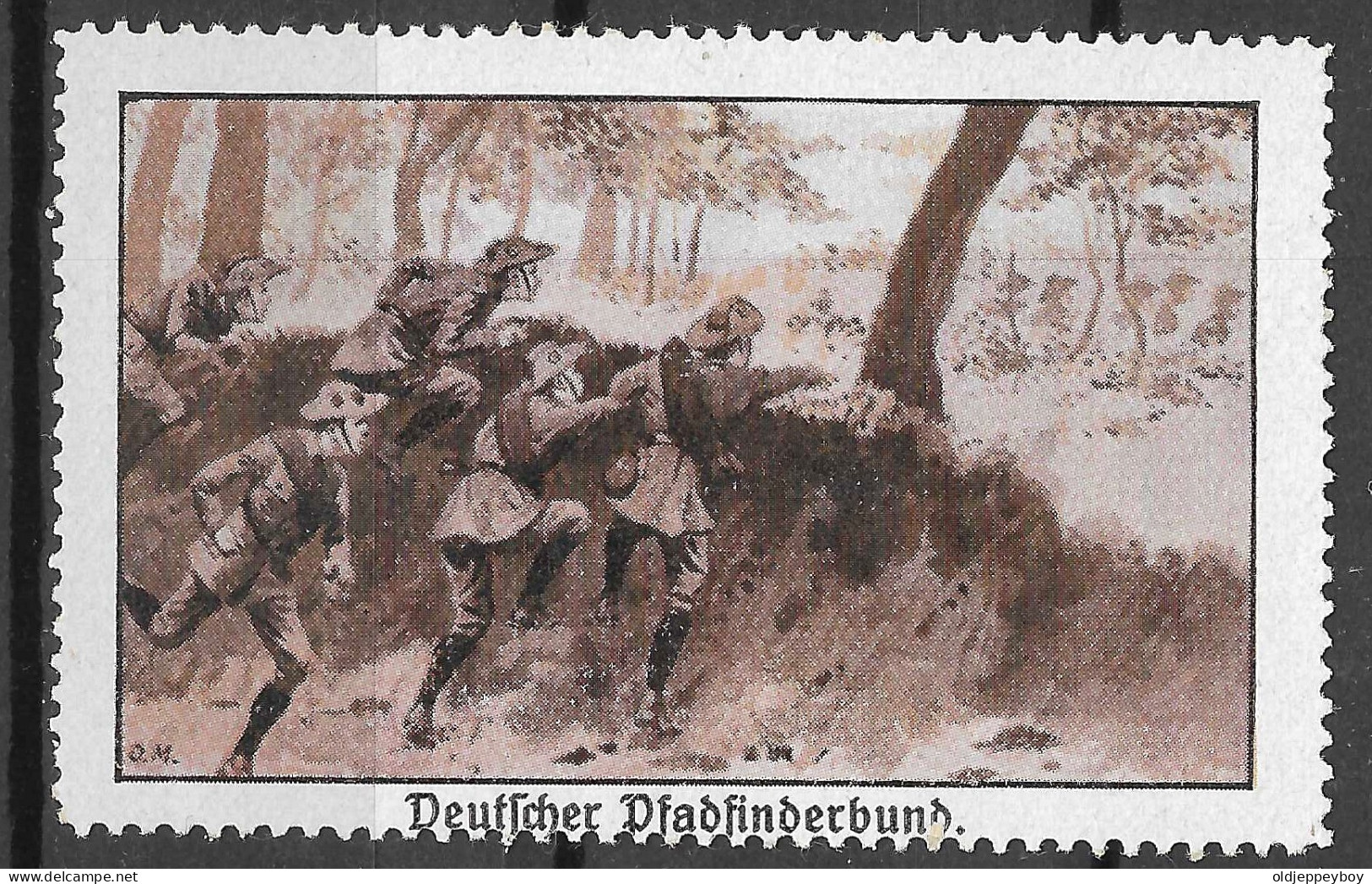 OLD ORIGINAL  GERMANY DEUTSCHER PFADFINDERBUND Scouting Pfadfinder Scouts Reklamemarke Poster Stamp VIGNETTE CINDERELLA  - Ungebraucht