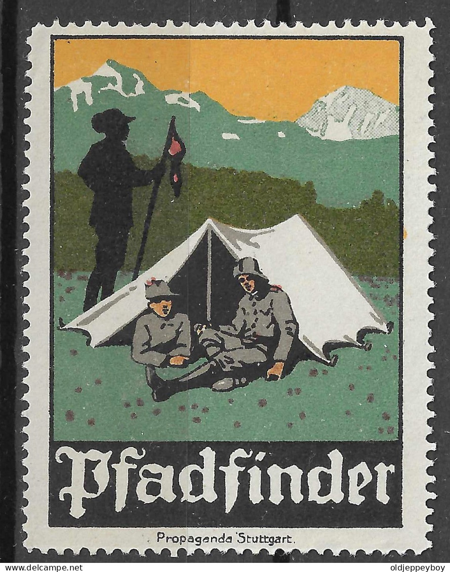   Old Original GERMANY DEUTSCHE  Scouting Pfadfinder Scouts Reklamemarke Poster Stamp VIGNETTE CINDERELLA  - Neufs