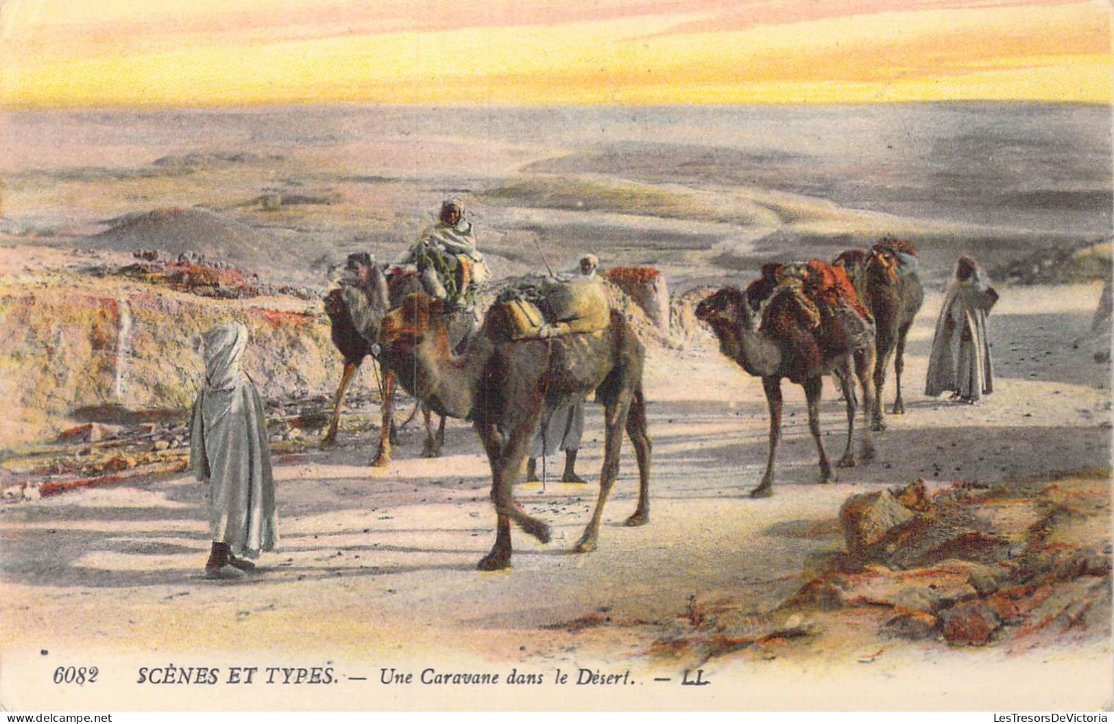 ALGERIE - Scènes Et Types - Une Caravane Dans Le Désert - Carte Postale Ancienne - Scènes & Types