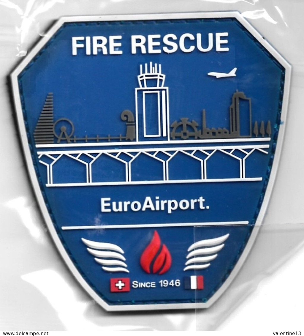 Ecusson PVC POMPIERS AEROPORT BALE MULHOUSE - Firemen