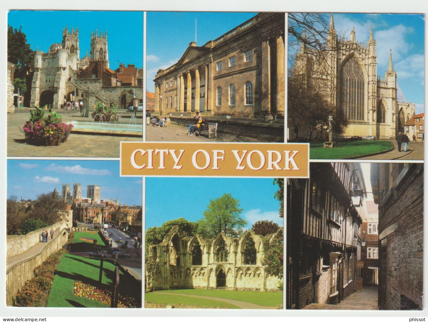 CITY Of YORK : Multivues : Bootham Bar, Castle Museum, York Minster, City Walls, St Mary'sAbbey, Lady Peckett's Yard - York