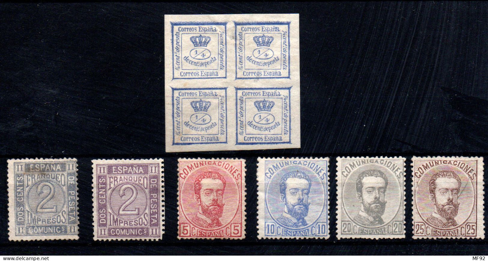 España Nº 115/16ª, 118, 121, 123/4. Año 1872 - Unused Stamps