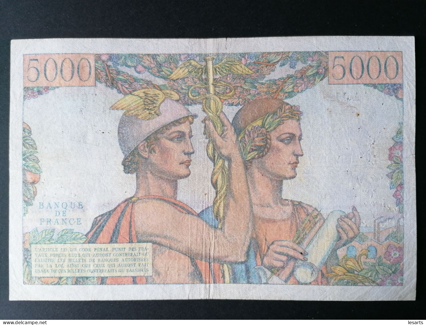 Billet 5000 Francs. Terre Et Mer. 10-3-1949.Fay 48-01. Alphabet A. - 5 000 F 1949-1957 ''Terre Et Mer''