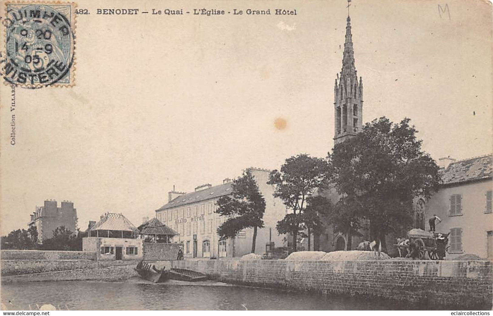 Bénodet           29         Quai Eglise Et Grand Hôtel          (voir Scan) - Otros & Sin Clasificación