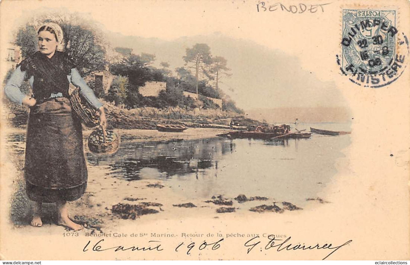 Bénodet           29         Cale De Sainte Marine . Retour De La Pêche Aux Coques            (voir Scan) - Sonstige & Ohne Zuordnung