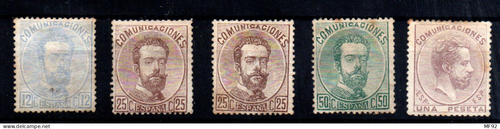 España Nº 122, 124, 126/7. Año 1872 - Ongebruikt