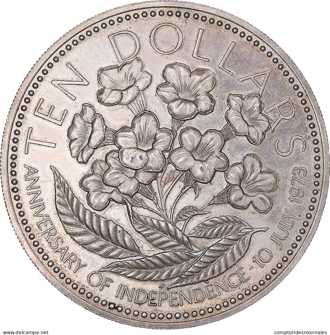 Monnaie, Bahamas, Elizabeth II, 10 Dollars, 1975, Franklin Mint, U.S.A., SPL - Bahama's
