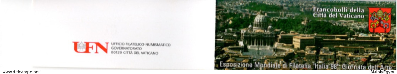 VATICAN Booklet 1998 Complete, Int'l Stamp Exhibition Milan, Good Shepherd  #F150 - Carnets