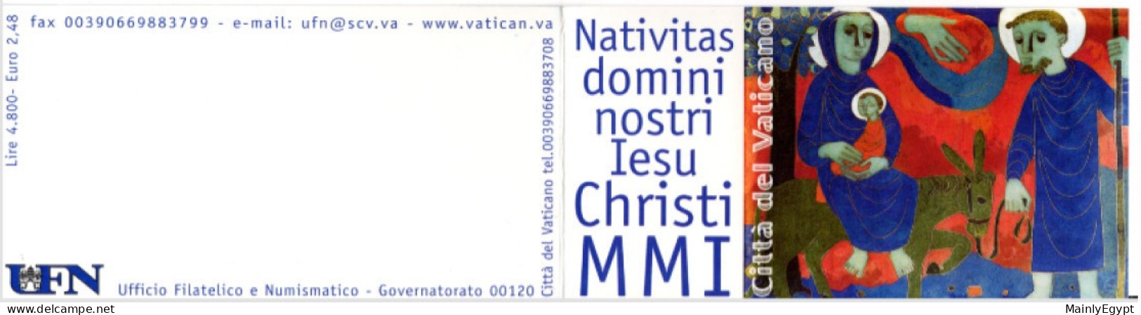 VATICAN Booklet 2001 Complete, Christmas  #F152 - Postzegelboekjes