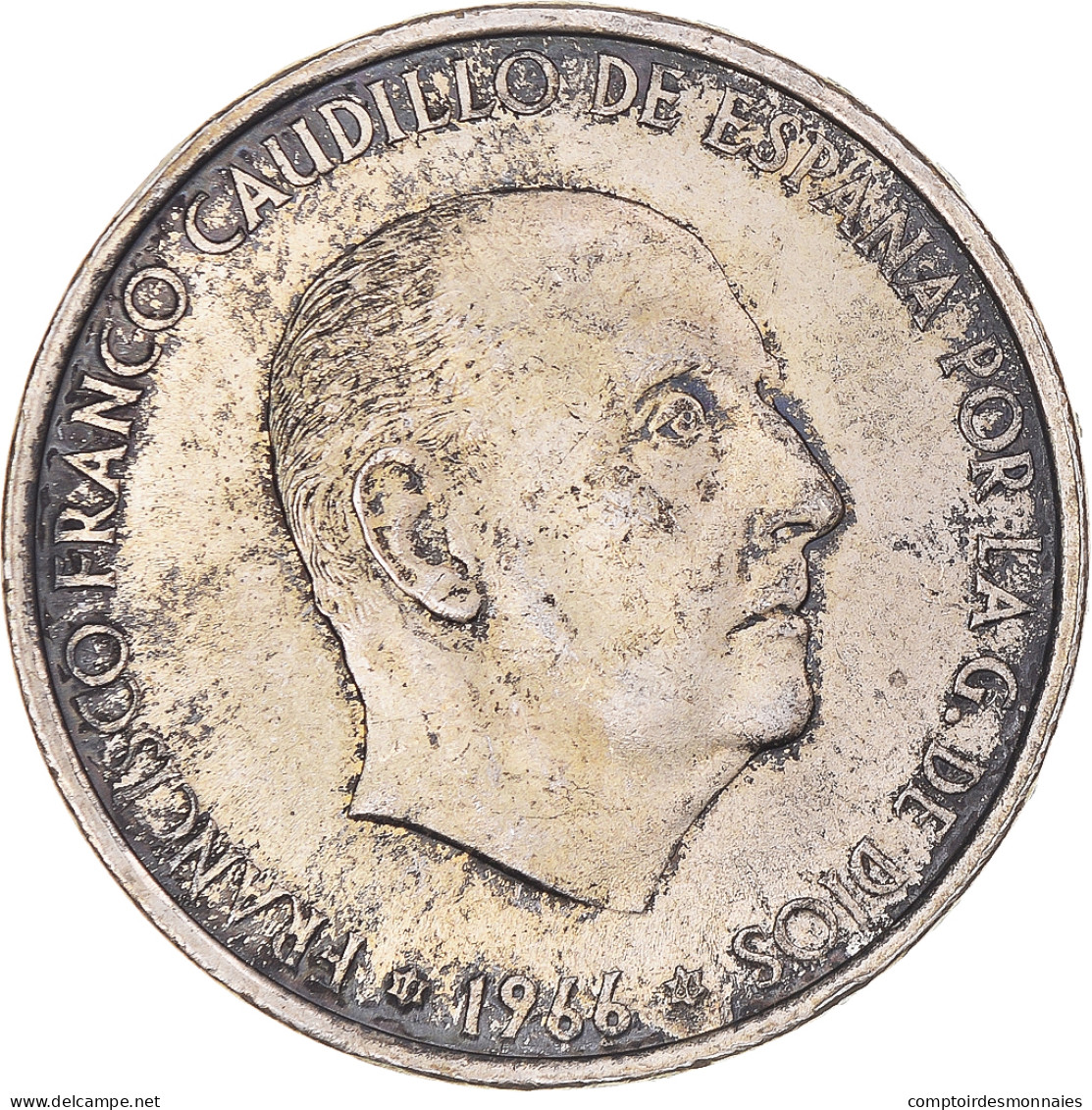 Monnaie, Espagne, Caudillo And Regent, 100 Pesetas, 1966, Madrid, SUP, Argent - 100 Pesetas