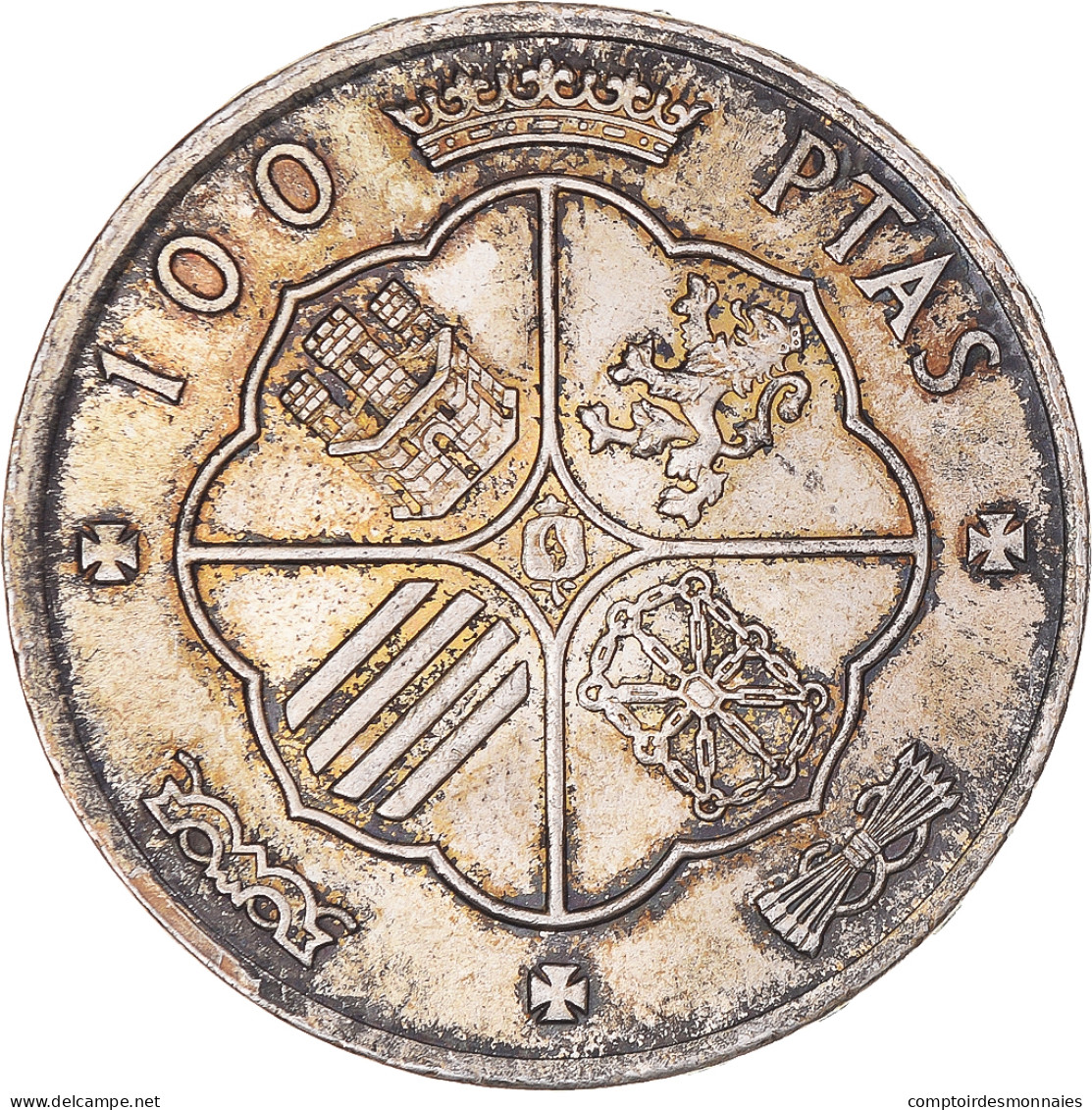 Monnaie, Espagne, Caudillo And Regent, 100 Pesetas, 1966, Madrid, SUP, Argent - 100 Pesetas