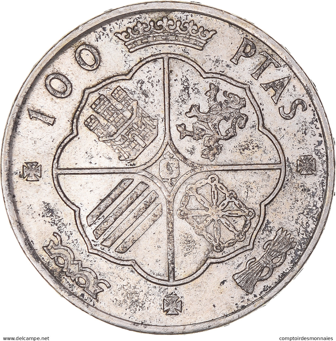 Monnaie, Espagne, Caudillo And Regent, 100 Pesetas, 1966 (67), TTB+, Argent - 100 Pesetas