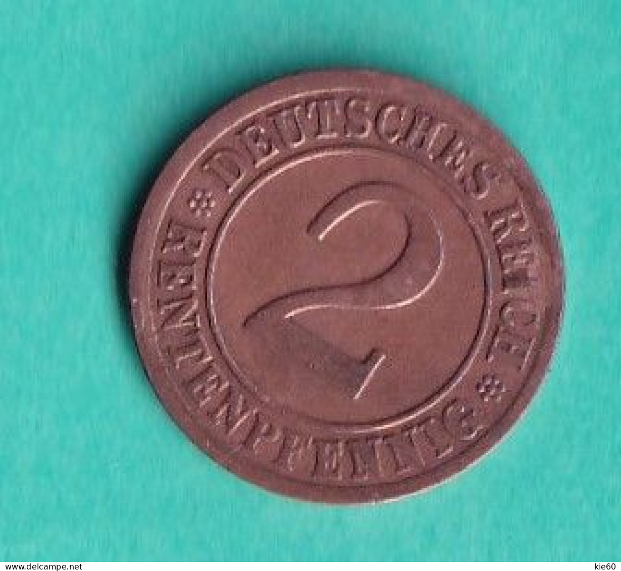 Germany  - 1924 - 2 Pfennig.. - KM38 - 2 Rentenpfennig & 2 Reichspfennig