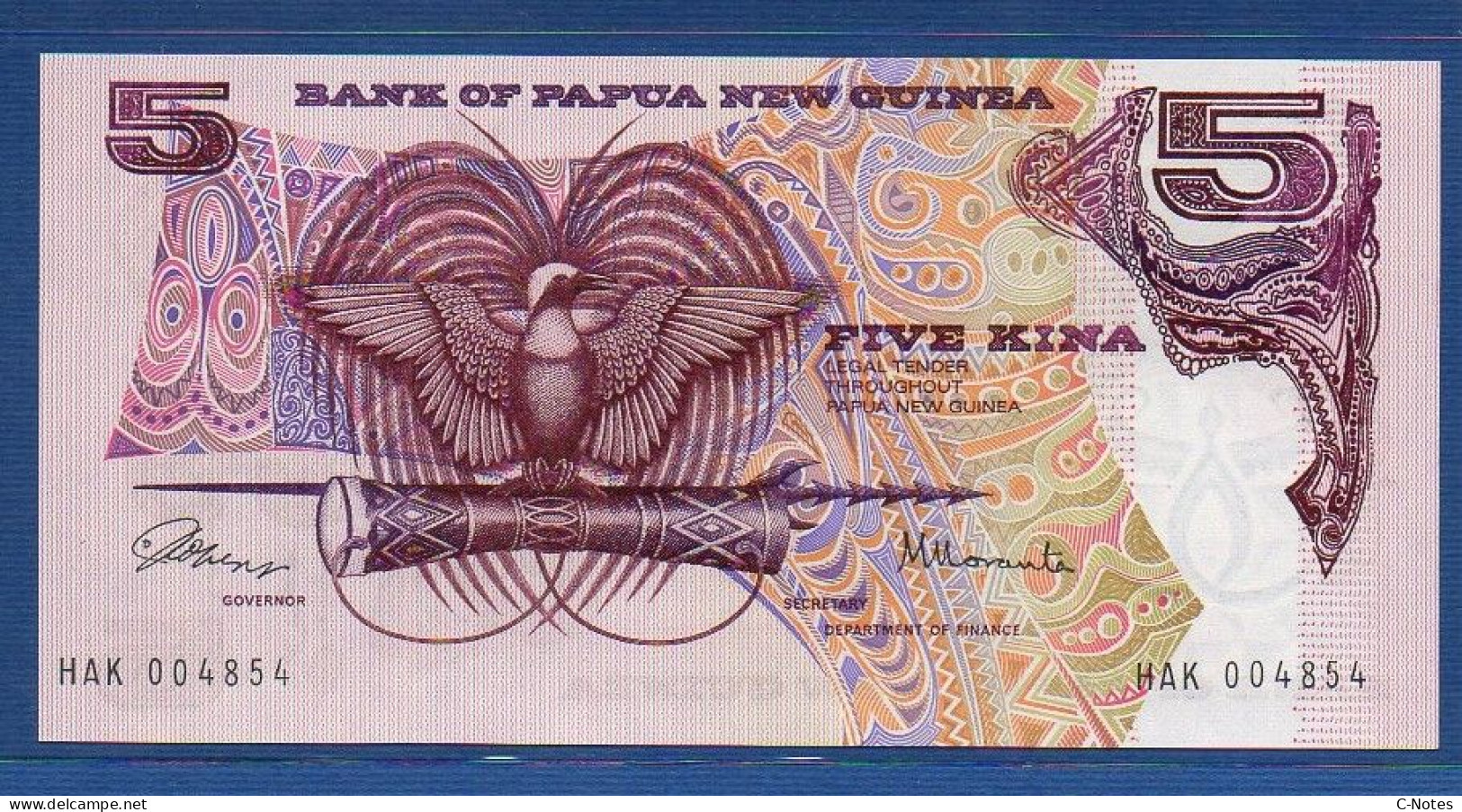 PAPUA NEW GUINEA - P. 6a – 5 KINA ND (1981-1987) UNC, S/n HAK 004854 - Papua Nuova Guinea