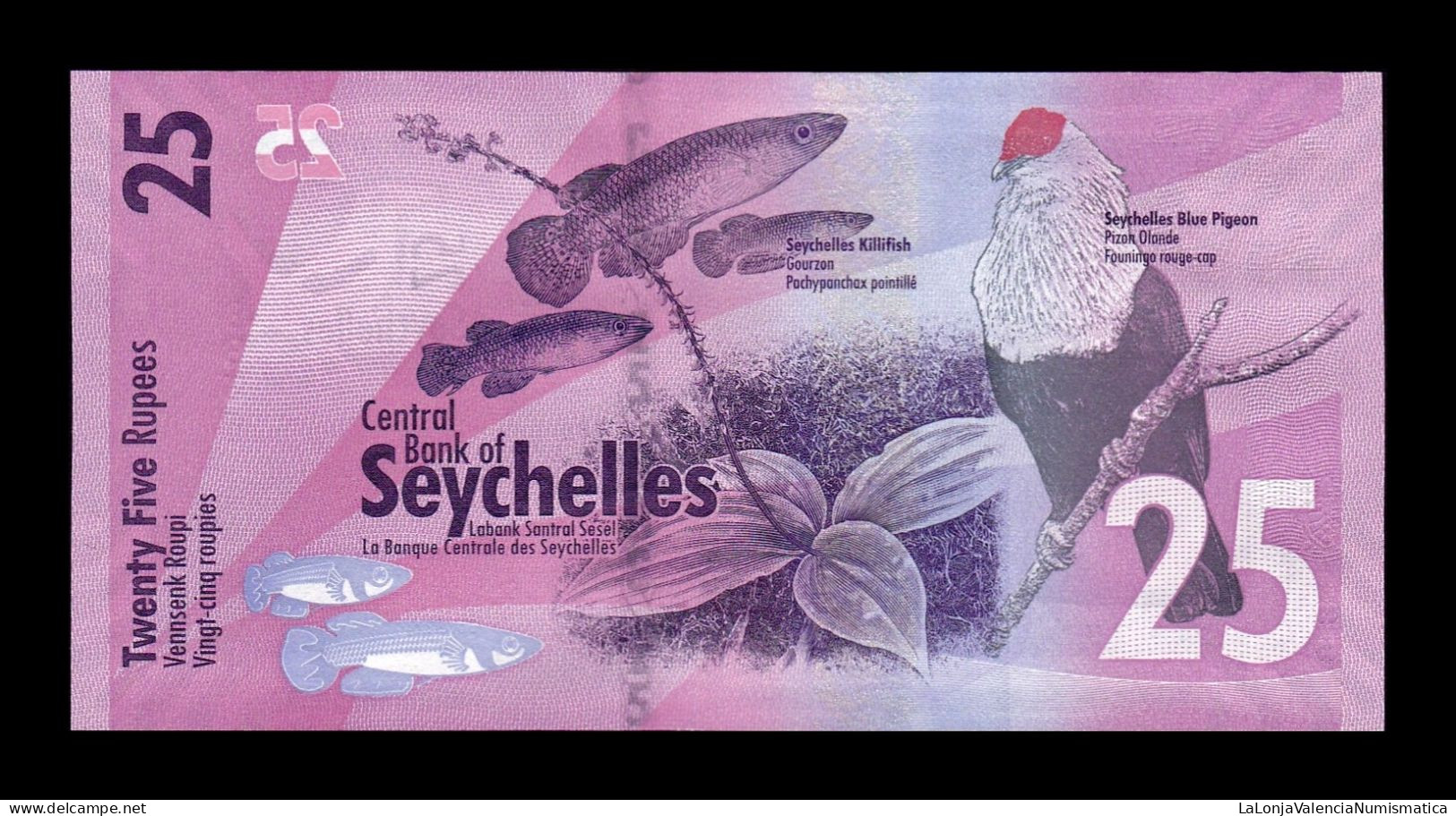 Seychelles 25 Rupees 2016 Pick 48 Sc Unc - Seychellen