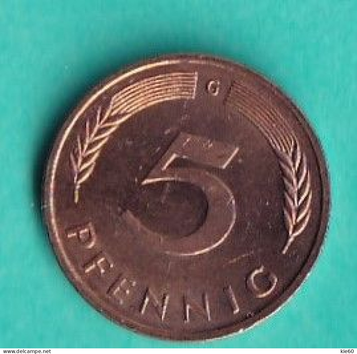 Germany  - 1988 - 5 Pfennig. G. - KM107 - 5 Pfennig