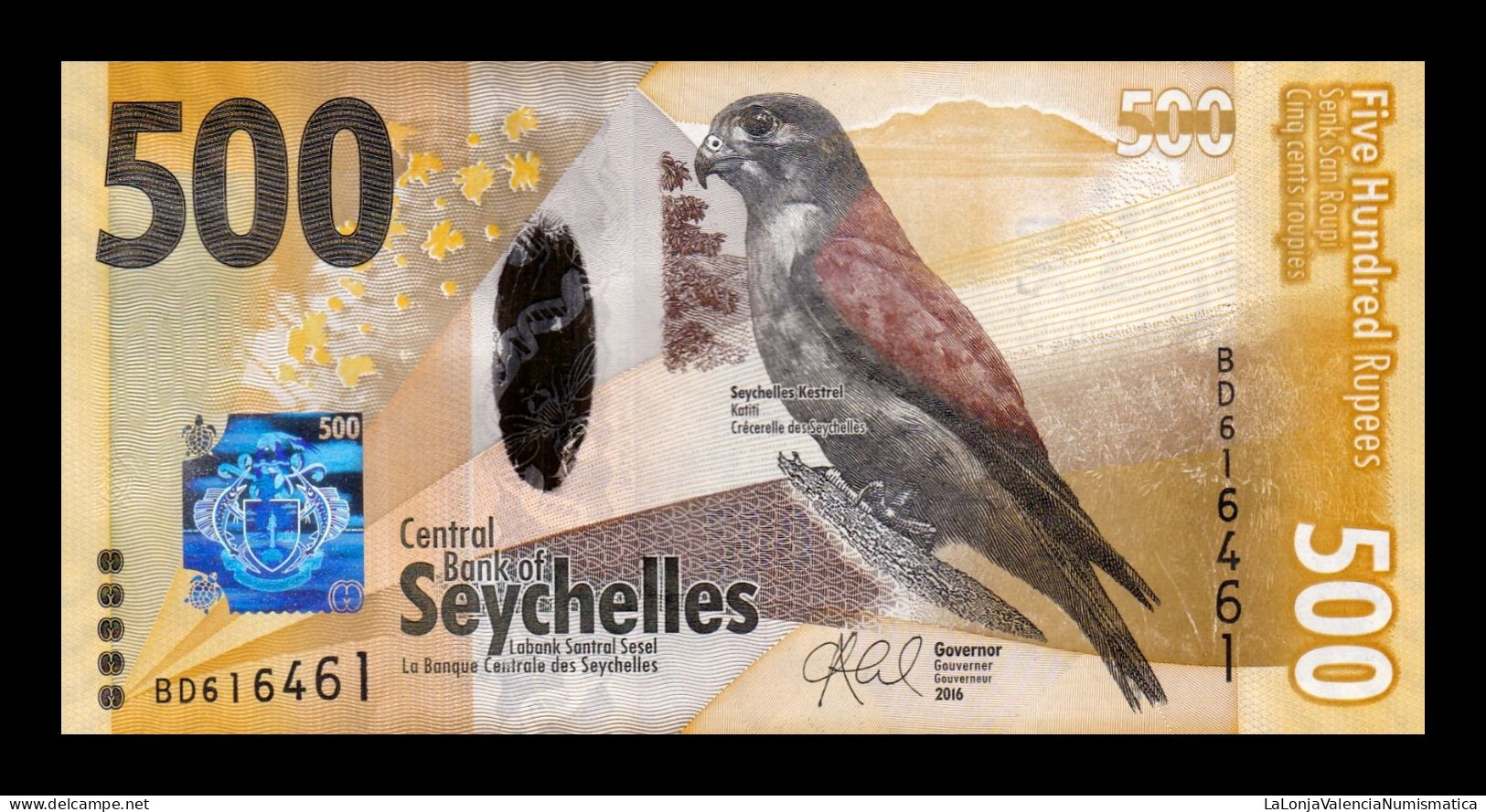 Seychelles 500 Rupees 2016 Pick 51 Hybrid Sc Unc - Seychelles