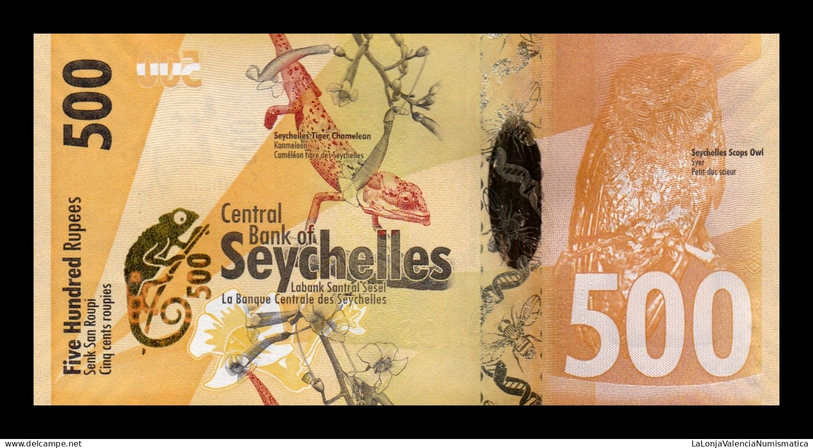 Seychelles 500 Rupees 2016 Pick 51 Hybrid Sc Unc - Seychelles
