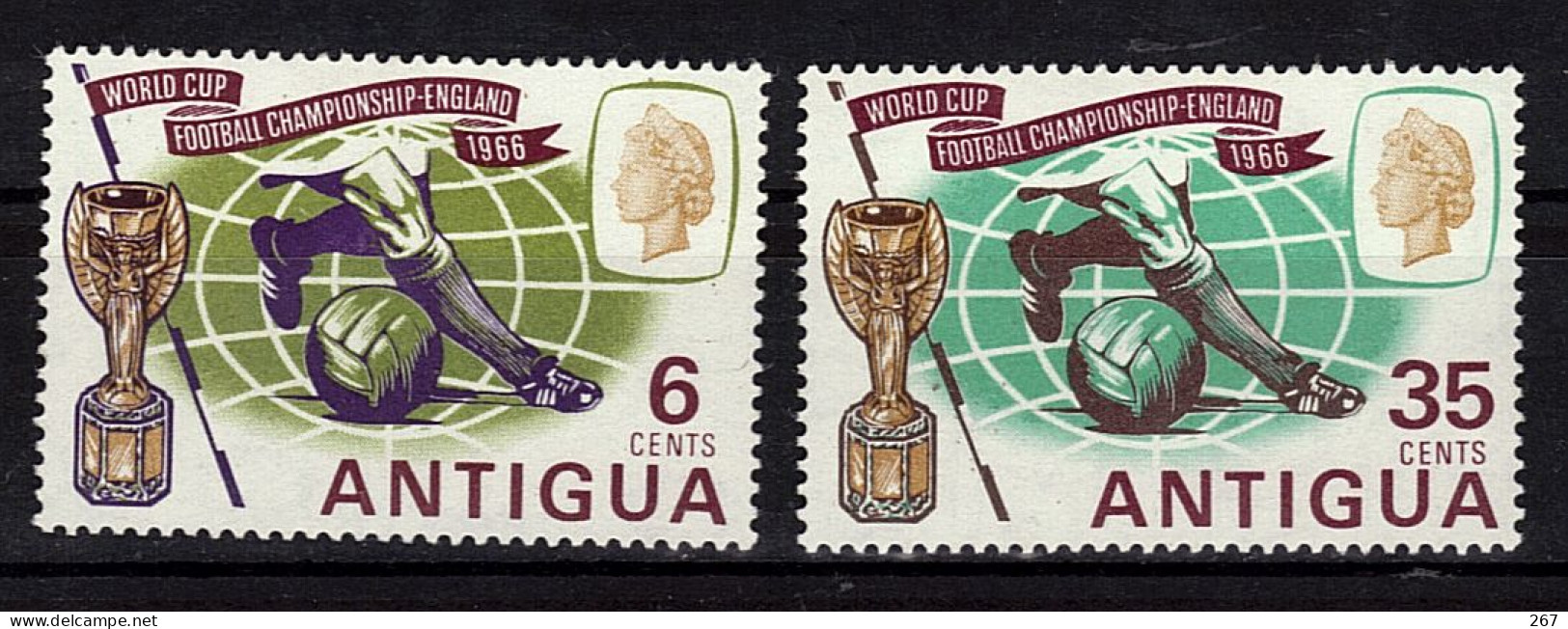 ANTIGUA   N° 154/55 * *  Cup 1966  Football  Soccer  Fussball - 1966 – Engeland