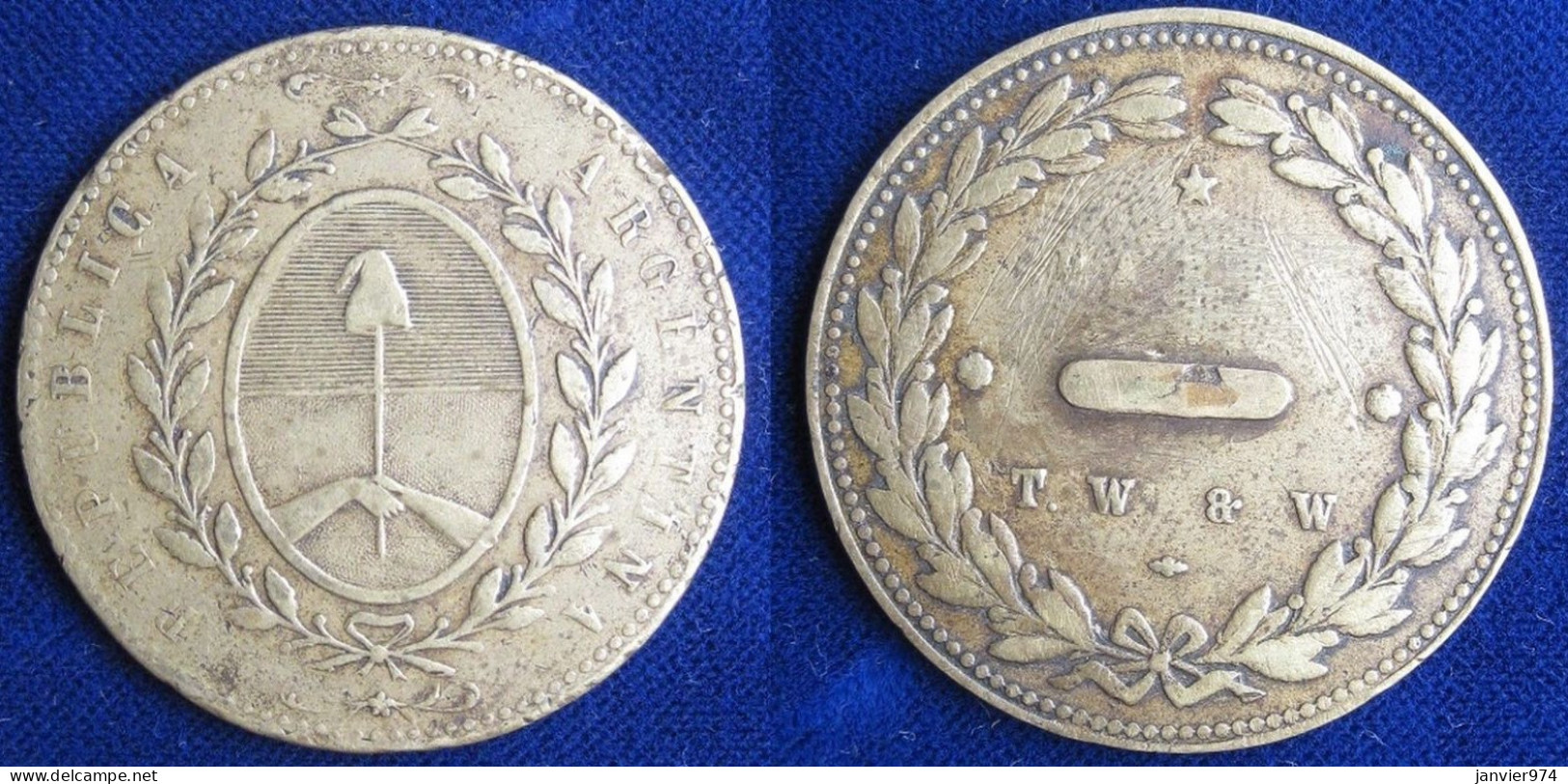 Argentine Médaille Republica Argentina. T.W.&.W. - Andere & Zonder Classificatie