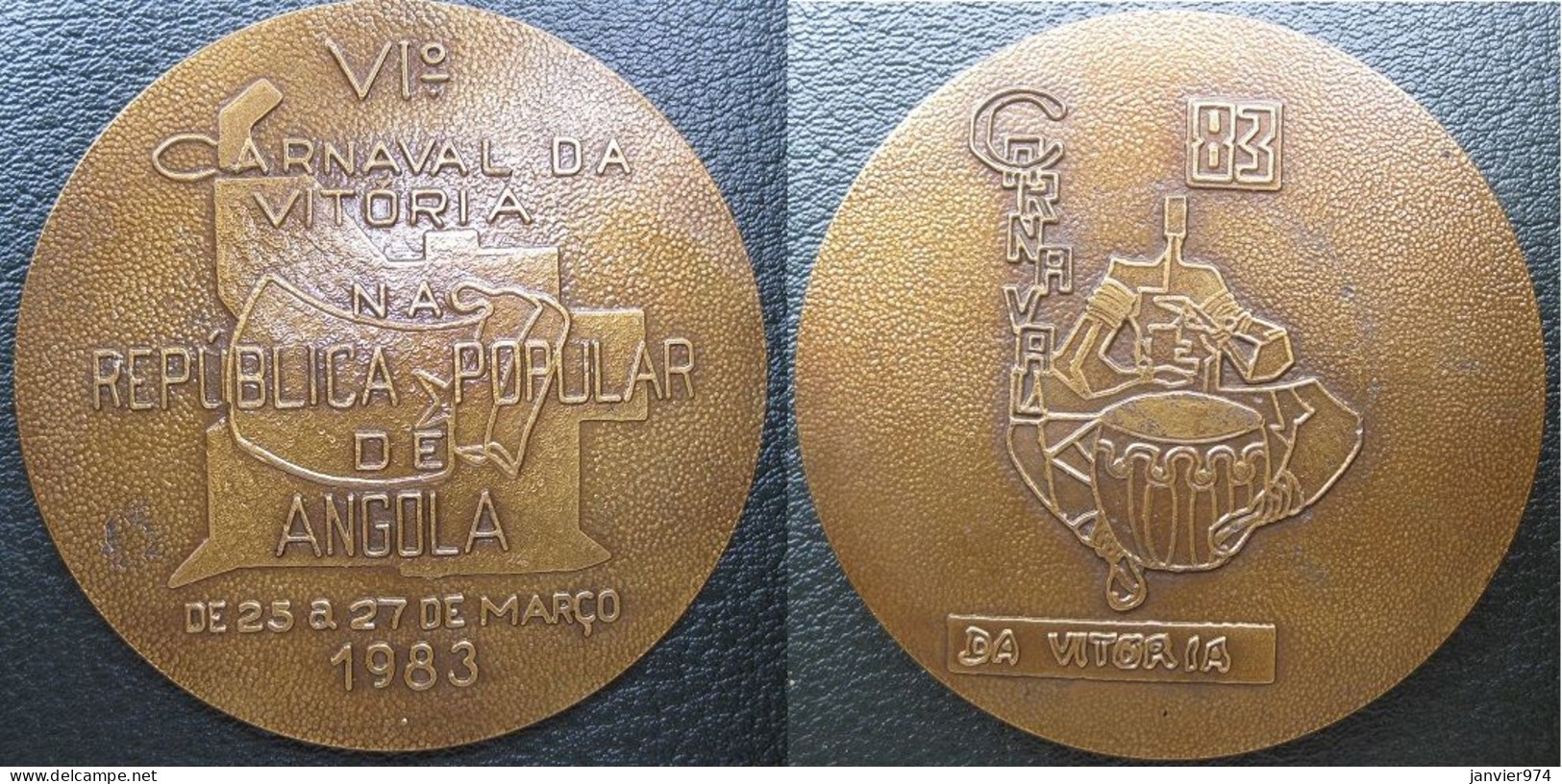 Angola . Médaille En Bronze, VI° Carnaval Da Vitoria Republica Popular De Angola, Mars 1983 - Altri & Non Classificati