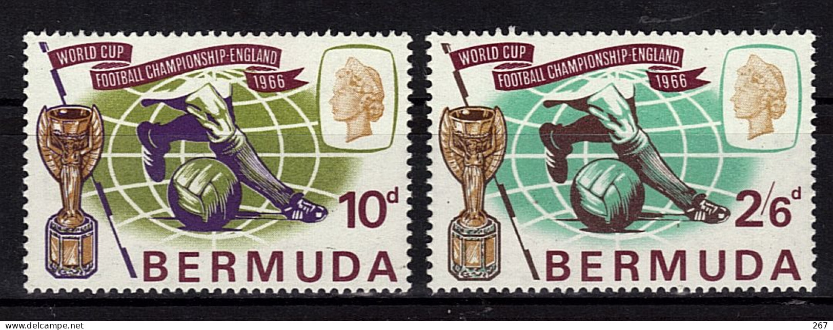 BERMUDES  N° 193/94 * *  Cup 1966  Football  Soccer  Fussball - 1966 – Angleterre