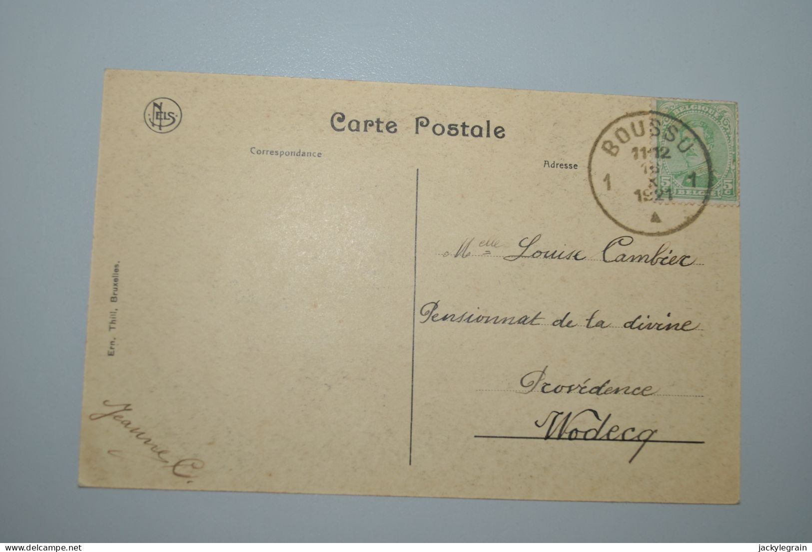 Belgique 1921 Carte Postale Boussu/Pensionnat Sainte Union - Boussu